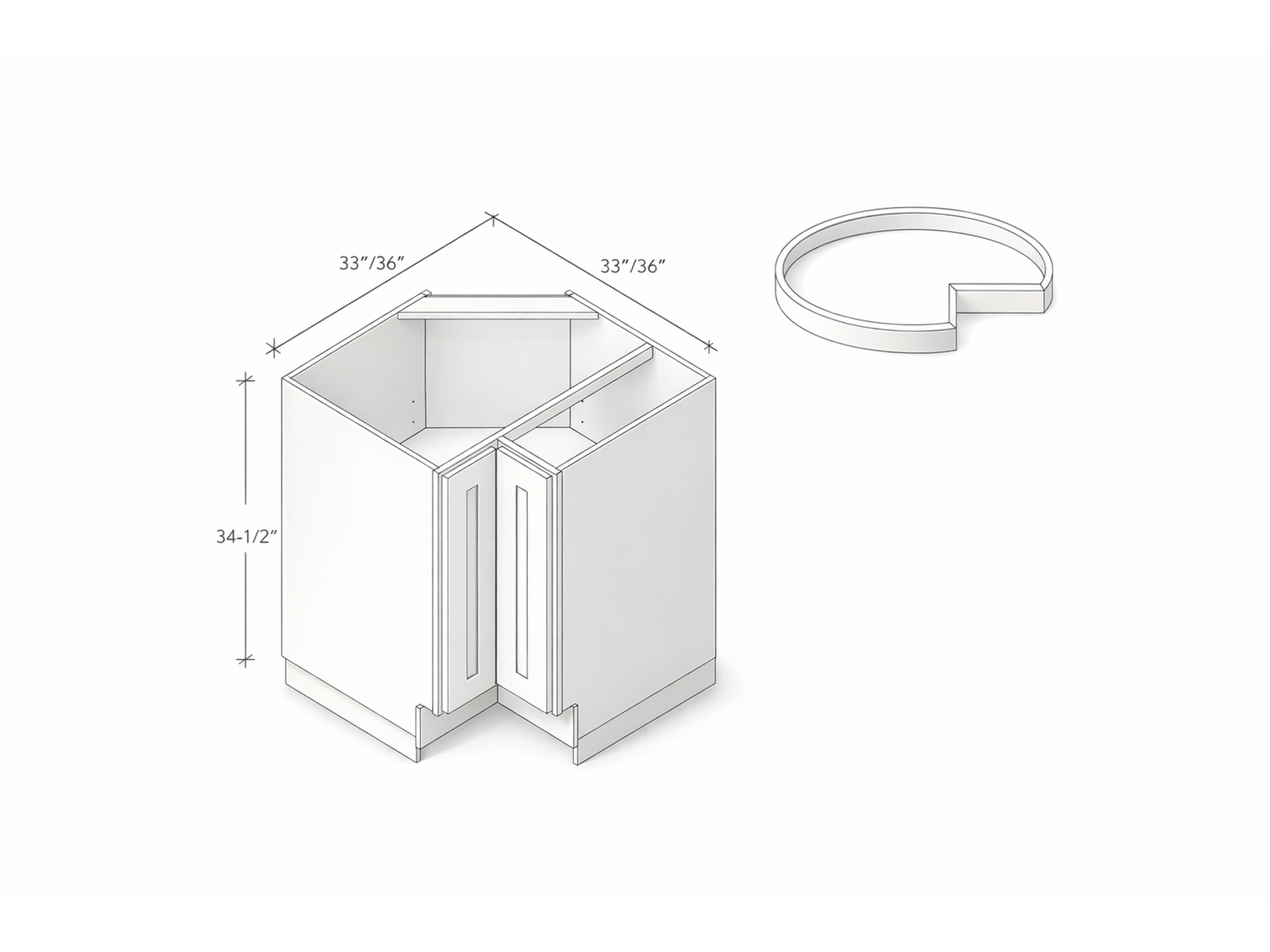 LAZY SUSAN CORNER CABINET