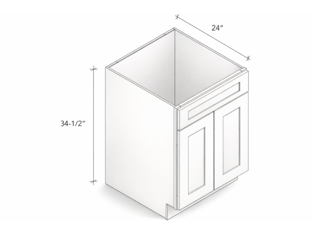 ONE FIXED FAKE DRAWER SINK BASE CABINET