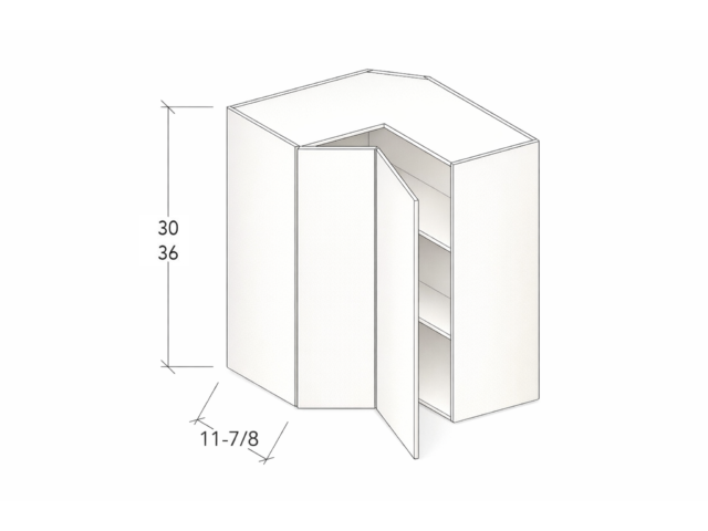 30"-36" HIGH CORNER WALL CABINET