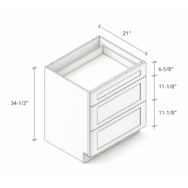 VANITY CABINET WITH THREE DRAWERS