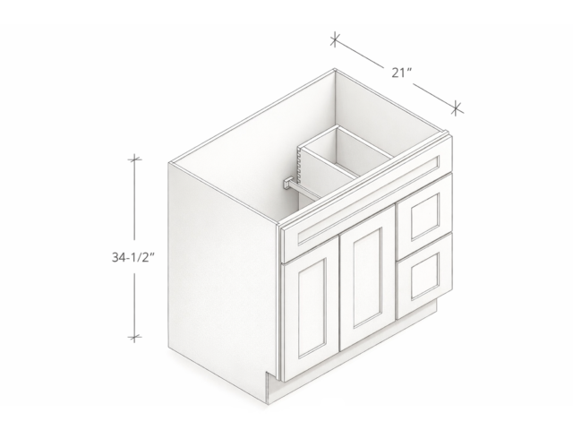 VANITY CABINET WITH TWO DOOR AND TWO DRAWERS