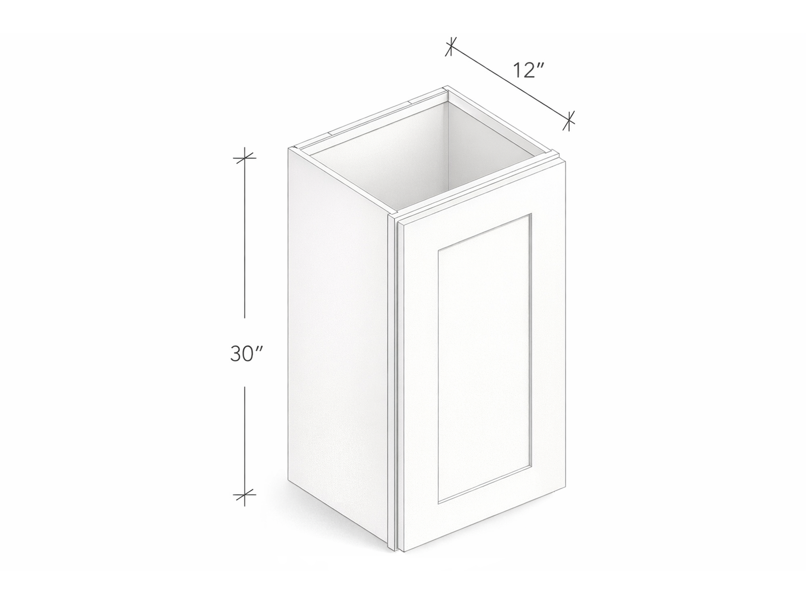 30" HIGH WALL CABINET WITH ONE DOOR