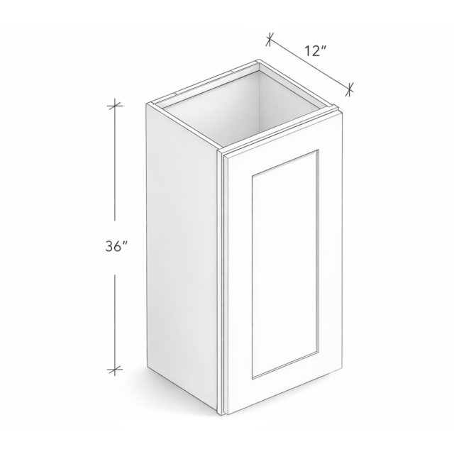 36" HIGH WALL CABINET WITH ONE DOOR