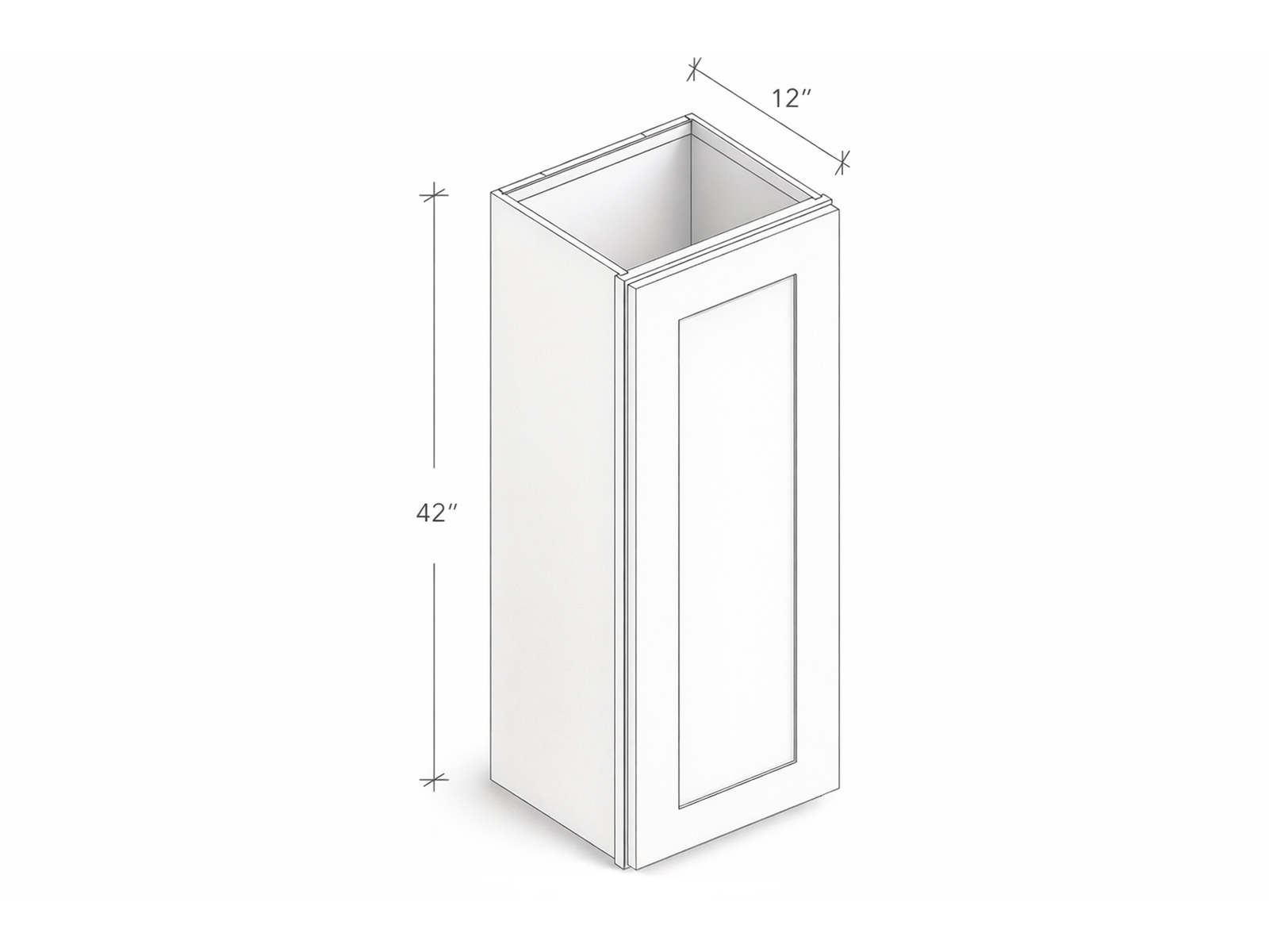 42" HIGH WALL CABINET WITH ONE DOOR