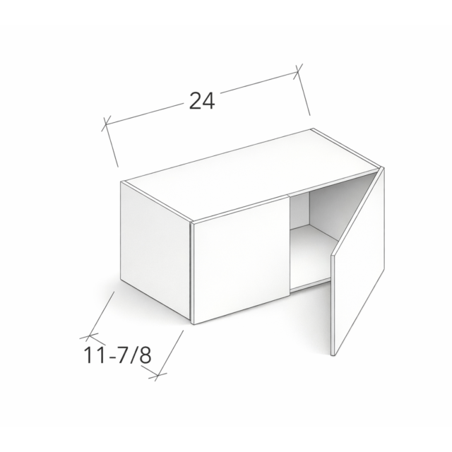 24" WIDTH WALL CABINET WITH TWO DOORS