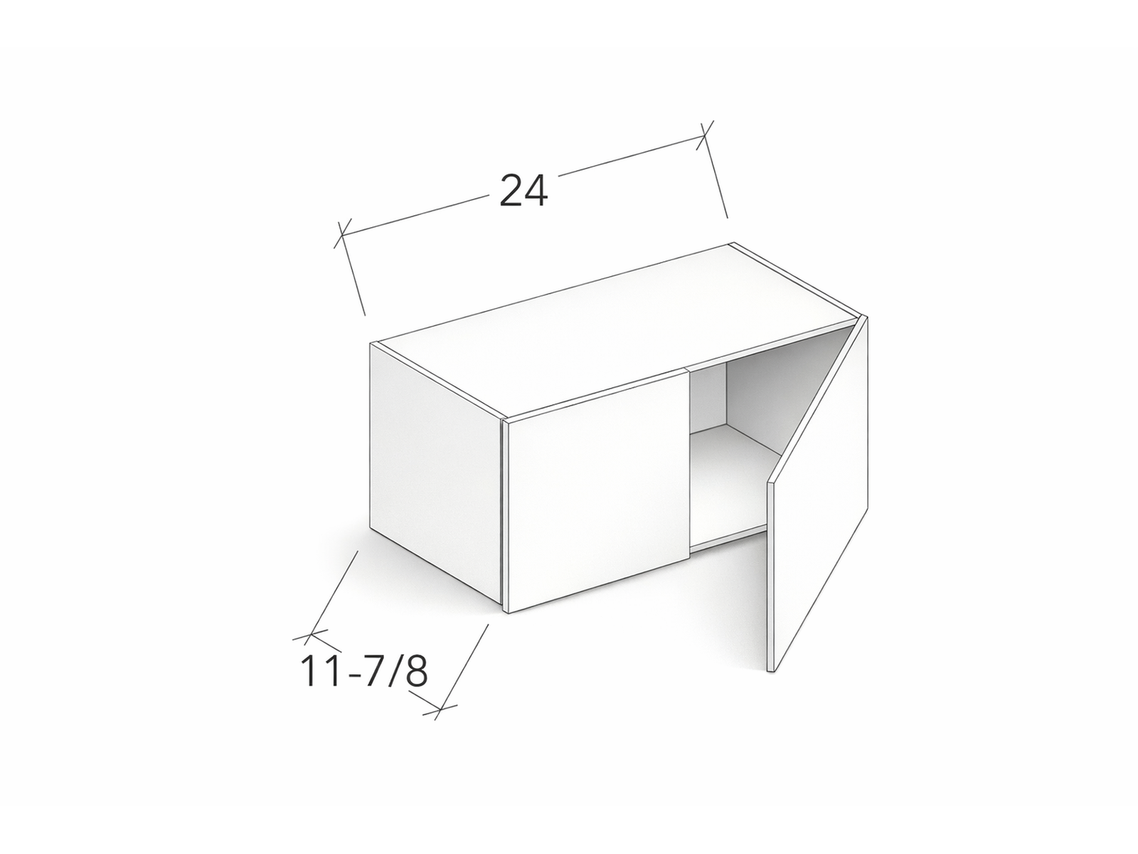 24" WIDTH WALL CABINET WITH TWO DOORS
