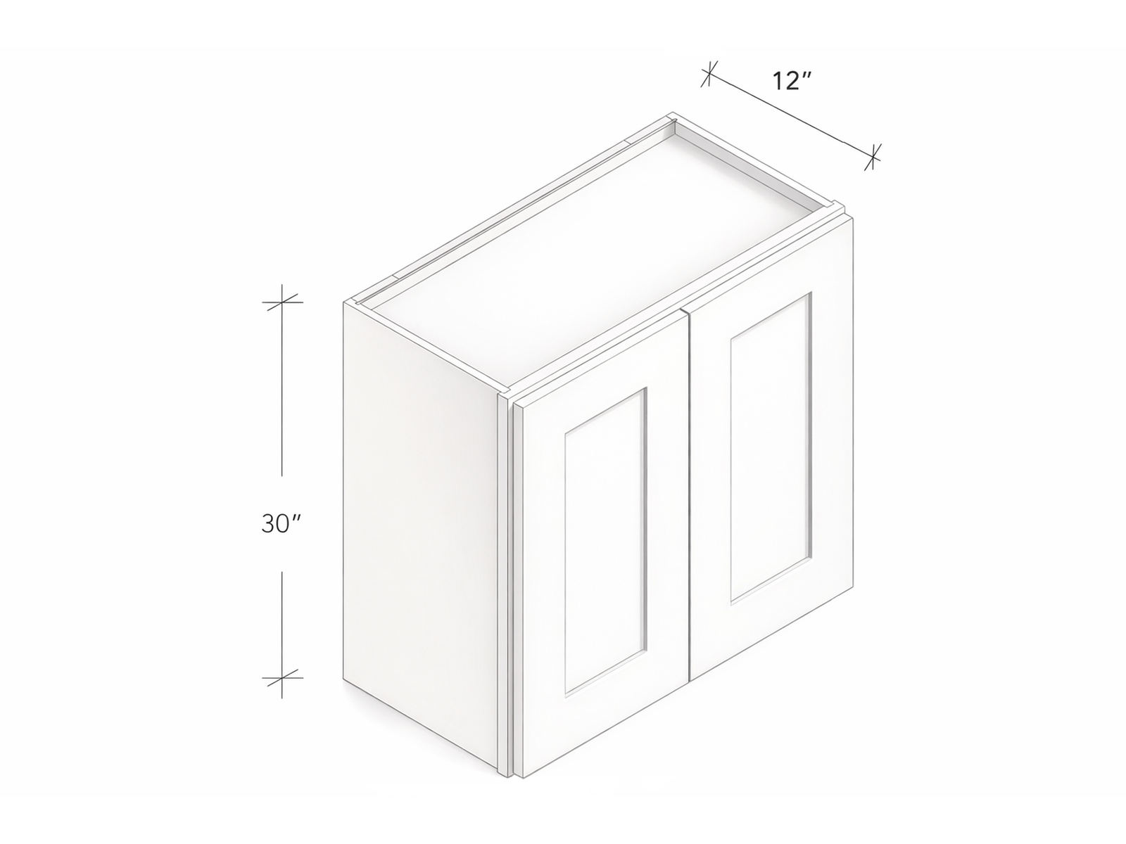 30" HIGH WALL CABINET WITH TWO DOORS