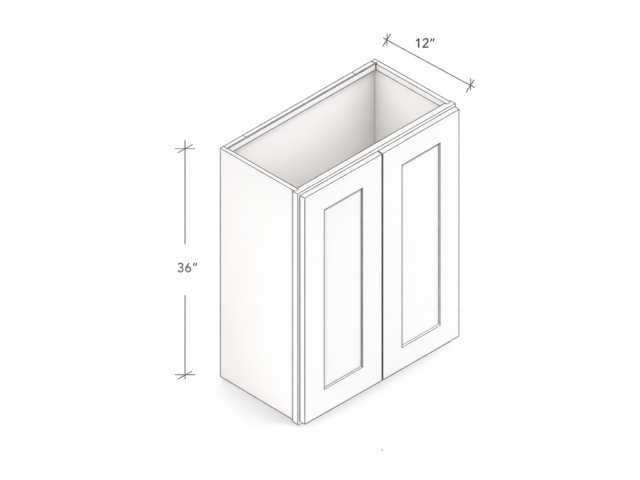 36" HIGH WALL CABINET WITH TWO DOORS
