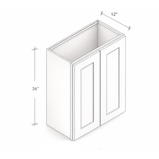 36" HIGH WALL CABINET WITH TWO DOORS