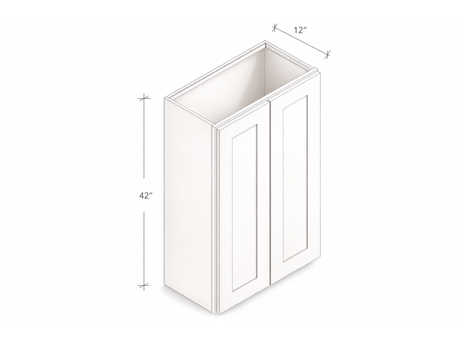 42" HIGH WALL CABINET WITH TWO DOORS
