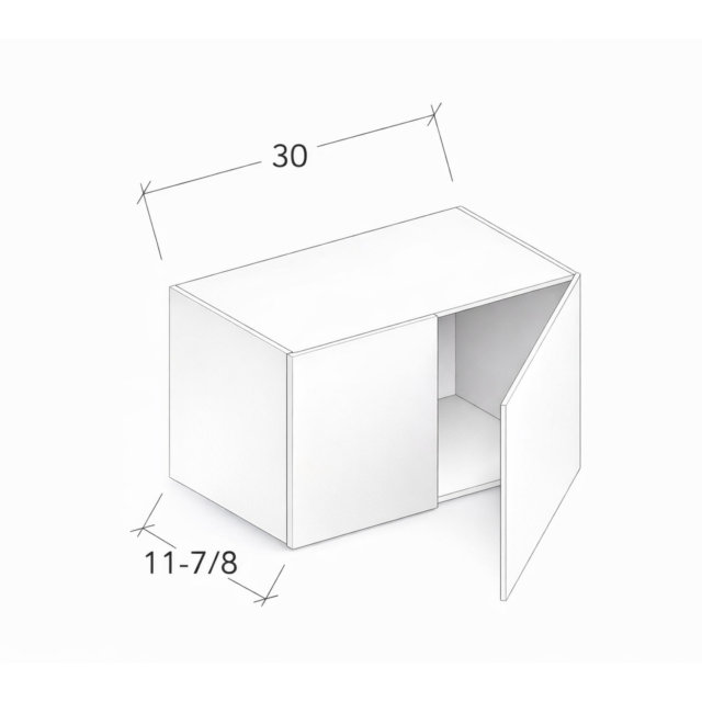 30" WIDTH WALL CABINET WITH TWO DOORS
