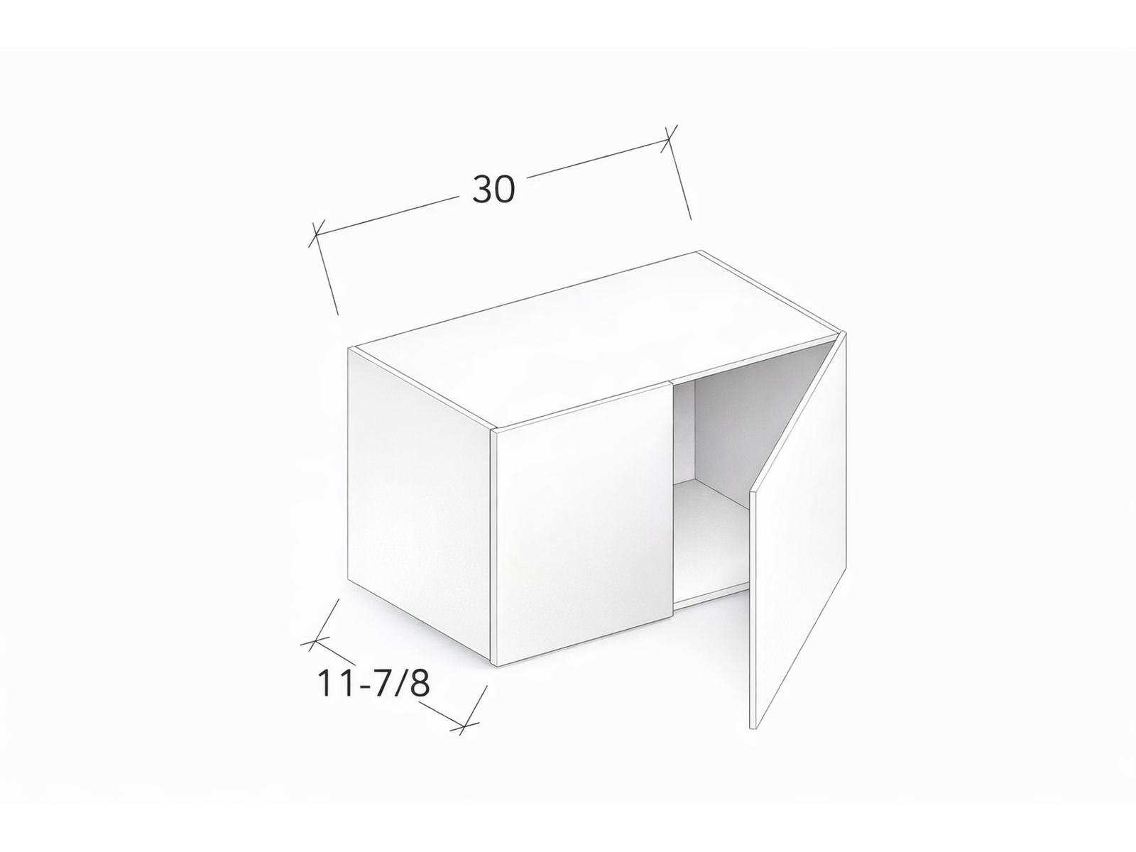 30" WIDTH WALL CABINET WITH TWO DOORS