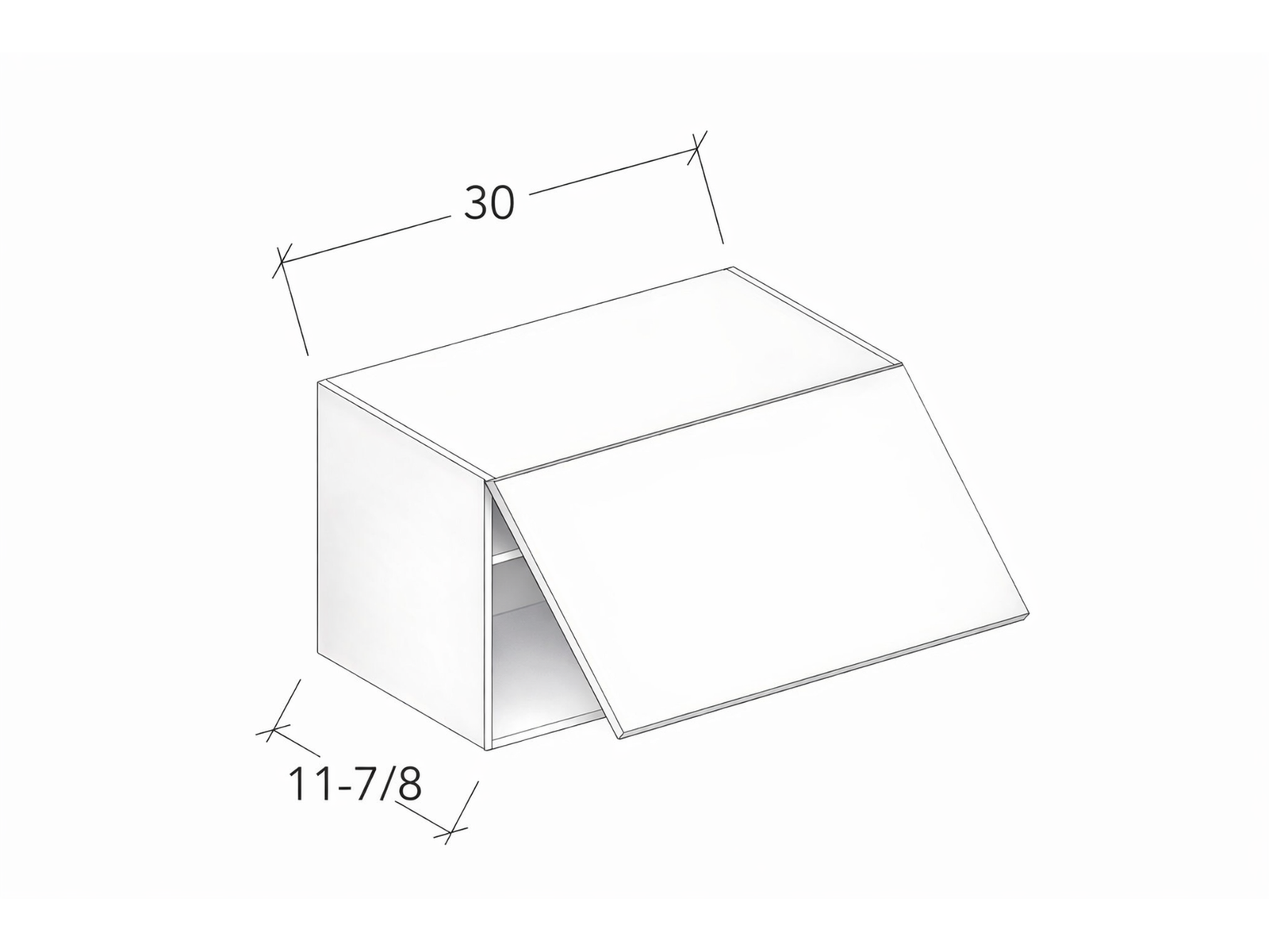 30" WIDTH WALL CABINET WITH LIFT-UP DOOR