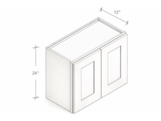 24" HIGH WALL CABINET WITH TWO DOORS