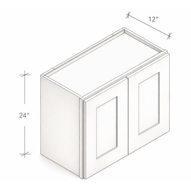 24" HIGH WALL CABINET WITH TWO DOORS