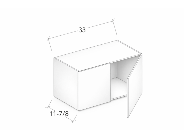 33" WIDTH WALL CABINET WITH TWO DOORS