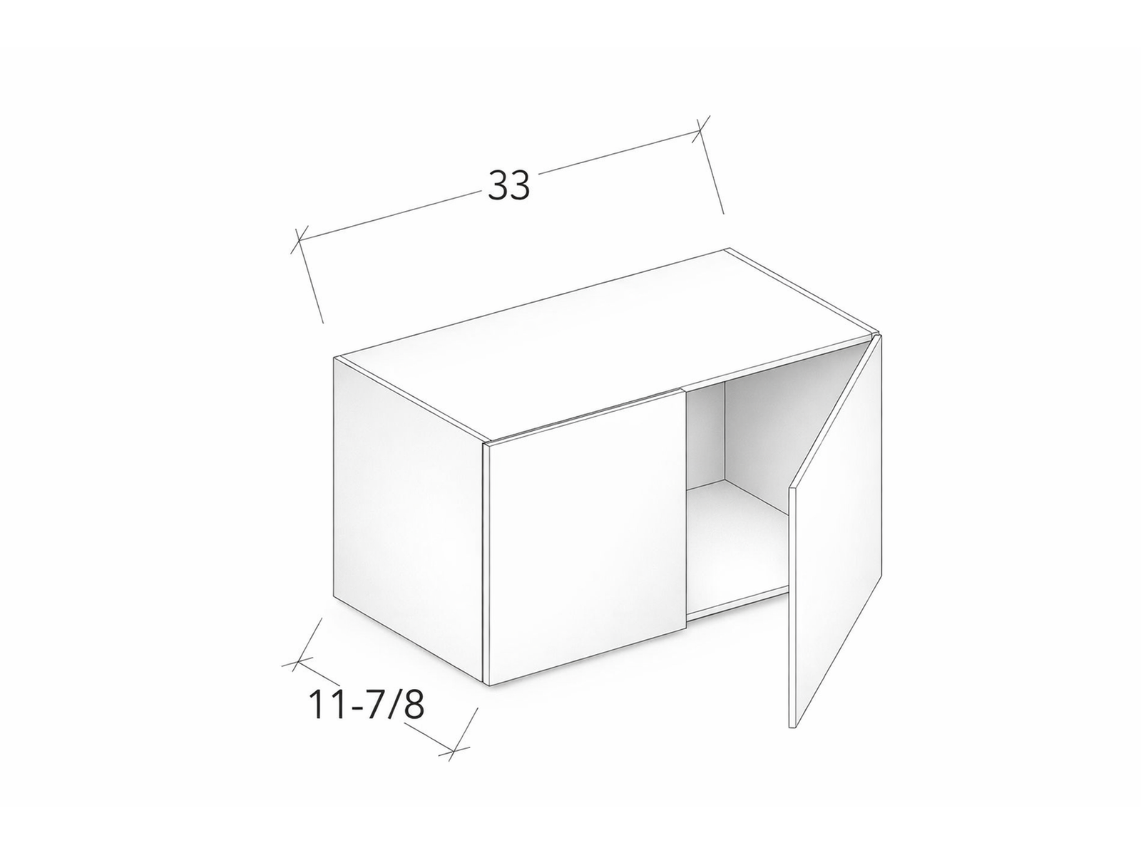 33" WIDTH WALL CABINET WITH TWO DOORS