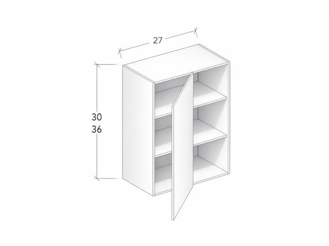 30"-36" HIGH WALL BLIND CORNER CABINET