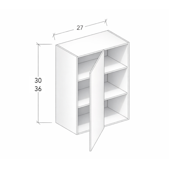 30"-36" HIGH WALL BLIND CORNER CABINET