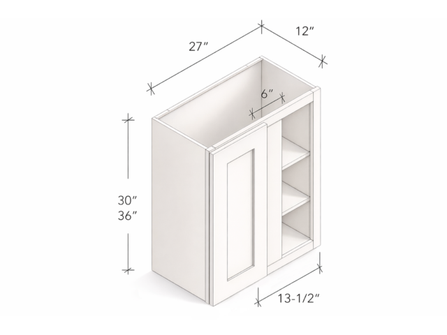 30"/36" HIGH WALL BLIND CORNER CABINET WITH ONE DOOR