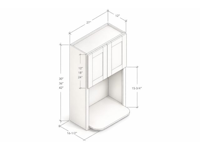 MICROWAVE CABINET WITH TWO DOORS