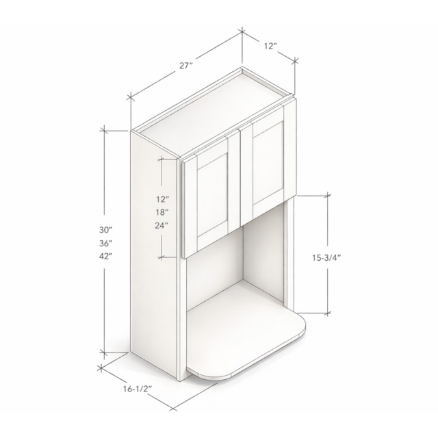 MICROWAVE CABINET WITH TWO DOORS