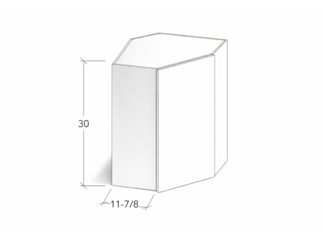 30" HIGH WALL DIAGONAL CORNER CABINET