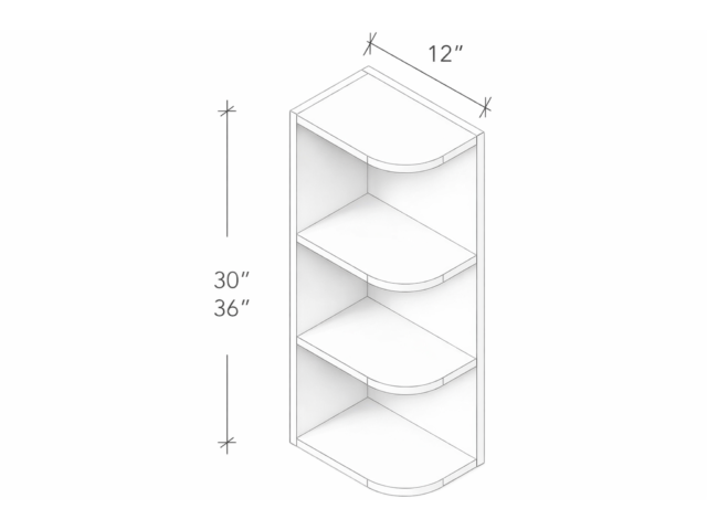 30"/36" HIGH WALL END SHELF
