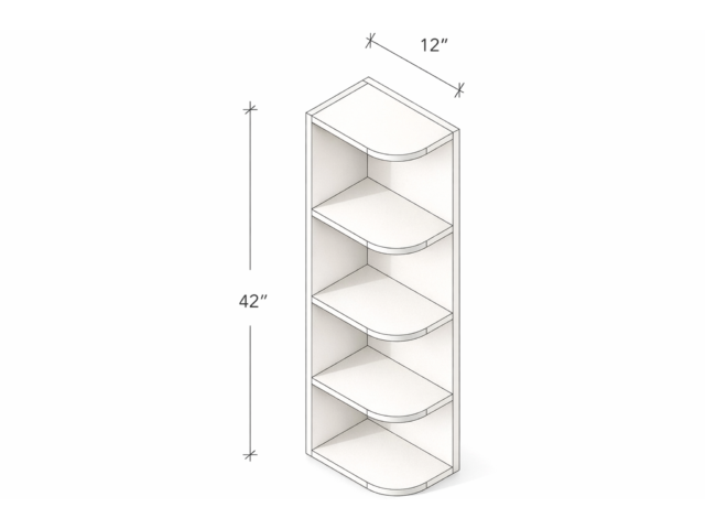 42" HIGH WALL END SHELF