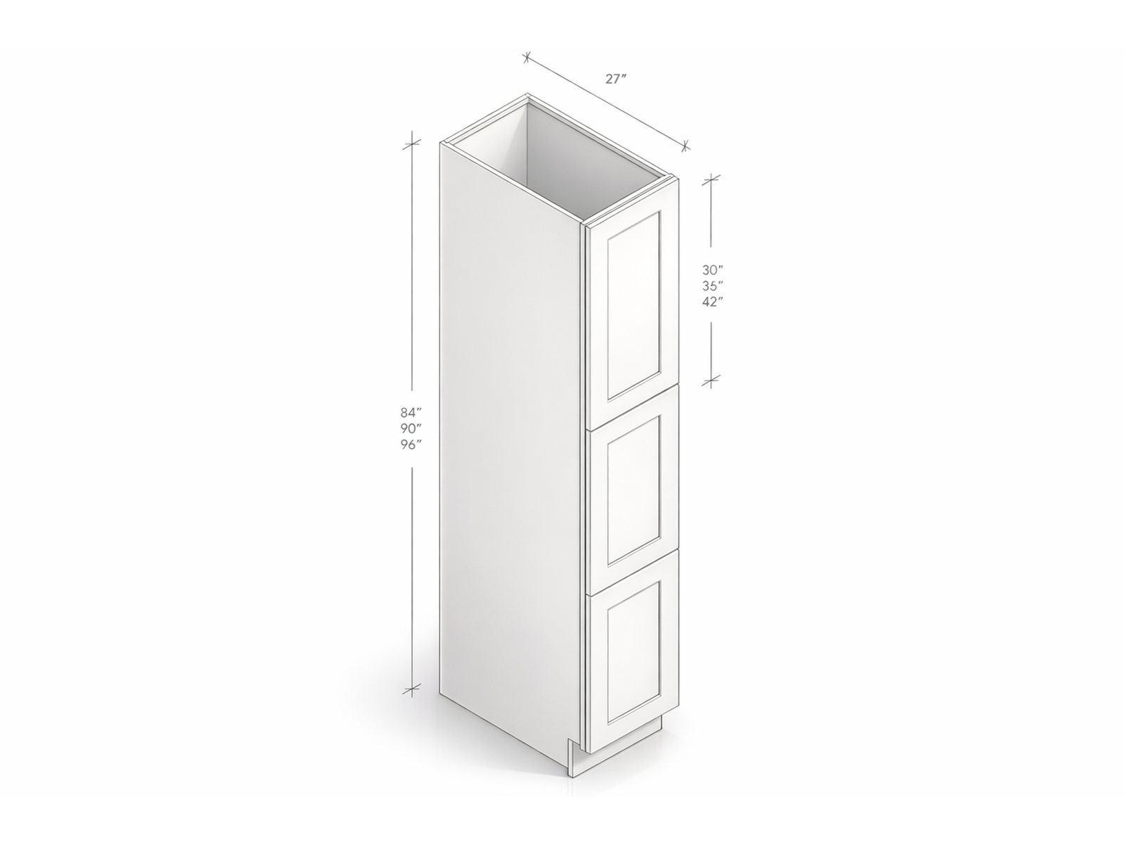PANTRY WITH TWO DOORS AND FIVE SHELVES